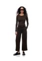 Jean Culotte Tiro Medio Chocolate Mujer Chocolate de Gef
