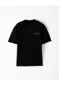 Camiseta Regular Algodón Negra Niño Negro de Gef