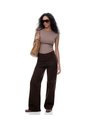 Camiseta Slim Manga Corta Café Mujer Cafe de Gef