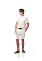 Bermuda Regular Drill Algodón Blanca Hombre Blanco de Gef