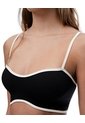 Top Soporte Medio Seamless Negro Mujer Negro de Gef