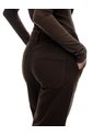 Jean Culotte Tiro Medio Chocolate Mujer Chocolate de Gef