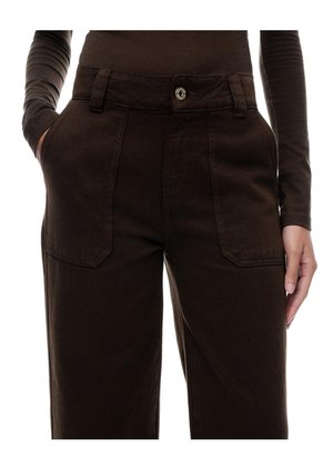 Jean Culotte Tiro Medio Chocolate Mujer Chocolate