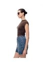 Short Tiro Alto Denim índigo Oscuro Mujer Azul de Gef