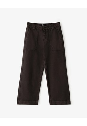 Jean Culotte Tiro Medio Chocolate Mujer Chocolate