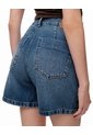Short Tiro Alto Denim índigo Oscuro Mujer Azul de Gef