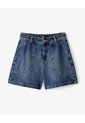 Short Tiro Alto Denim índigo Oscuro Mujer Azul de Gef