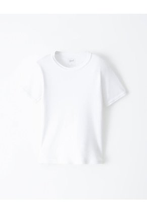 Camiseta Slim Algodón X2unds Blanca Niño Blanco