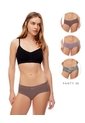 Panty Cachetero Algodón Tiro Medio X3unds Surtido Mujer Multicolor de Gef