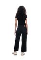 Jean Culotte Tiro Medio Negro Mujer Negro de Gef