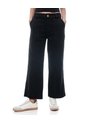 Jean Culotte Tiro Medio Negro Mujer Negro de Gef
