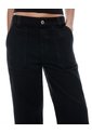Jean Culotte Tiro Medio Negro Mujer Negro de Gef