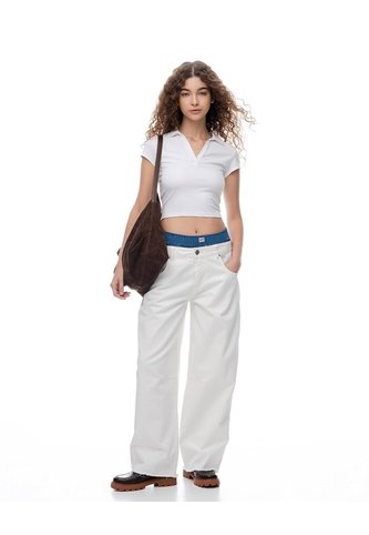 Polo Slim Algodón Blanca Mujer Blanco Gef