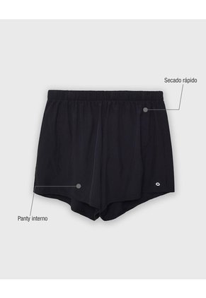 Short Deportivo Panty Interno Negro Mujer Negro