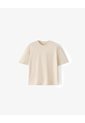 Camiseta Oversized Manga Corta Crema Hombre Beige de Gef