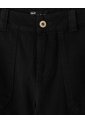 Jean Culotte Tiro Medio Negro Mujer Negro de Gef