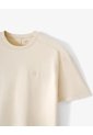 Camiseta Oversized Manga Corta Crema Hombre Beige de Gef