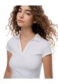 Polo Slim Algodón Blanca Mujer Blanco de Gef