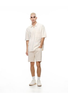Polo Regular Algodón Vainilla Hombre Beige