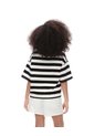Camiseta Oversize Algodón Rayas Niña Negro de Gef