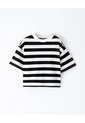 Camiseta Oversize Algodón Rayas Niña Negro de Gef