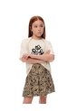 Falda Tiro Medio Capas Estampada Niña Marron de Gef