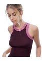 Camiseta Esqueleto Slim Rib Algodón Vinotinto Mujer Violeta de Gef