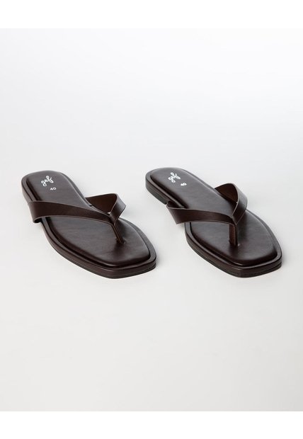 Sandalias Planas Café Mujer Cafe