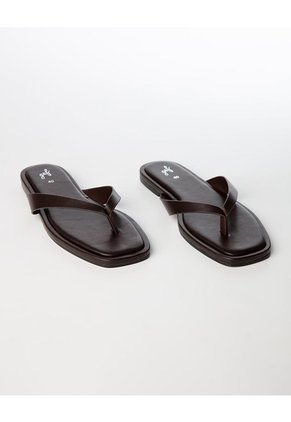 Sandalias Planas Café Mujer Cafe