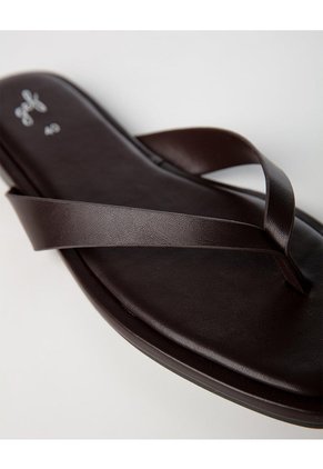 Sandalias Planas Café Mujer Cafe