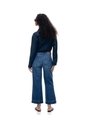 Jean Culotte Tiro Medio índigo Oscuro Mujer Azul Oscuro de Gef
