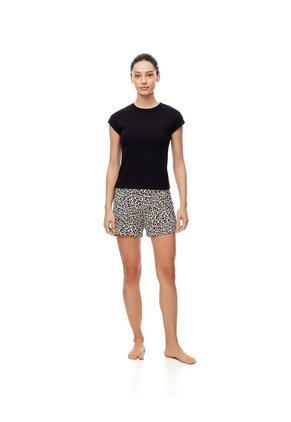 Camiseta Slim Manga Corta Negra Mujer Negro