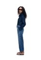 Jean Culotte Tiro Medio índigo Oscuro Mujer Azul Oscuro de Gef