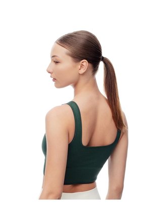 Top Deportivo Soporte Medio Seamless Uso 2 En 1 Verde Mujer Verde