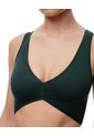 Top Deportivo Soporte Medio Seamless Uso 2 En 1 Verde Mujer Verde de Gef