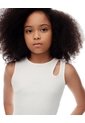 Camiseta Esqueleto Slim Rib Algodón Blanca Niña Blanco de Gef