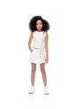 Camiseta Esqueleto Slim Rib Algodón Blanca Niña Blanco de Gef