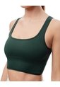 Top Deportivo Soporte Medio Seamless Uso 2 En 1 Verde Mujer Verde de Gef