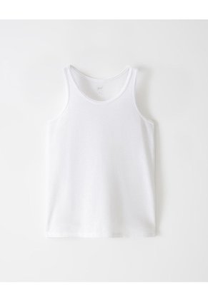 Camisilla Slim Malla Blanca Hombre Blanco