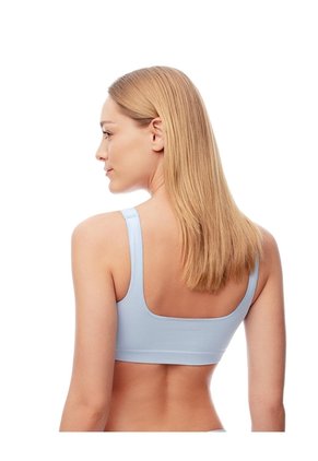 Top Soporte Medio Seamless Azul Mujer Azul