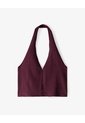 Crop Top Halter Slim Seamless Vinotinto Mujer Violeta de Gef