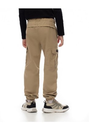 Jogger Regular Algodón Habano Niño Marron