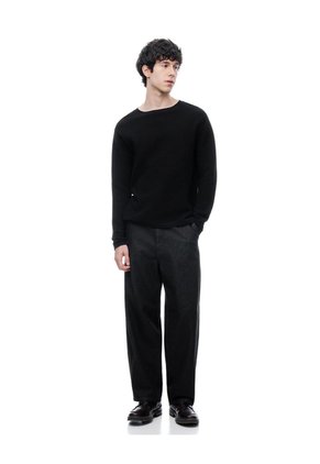 Buzo Regular Tejido De Punto Algodón Negro Hombre Negro