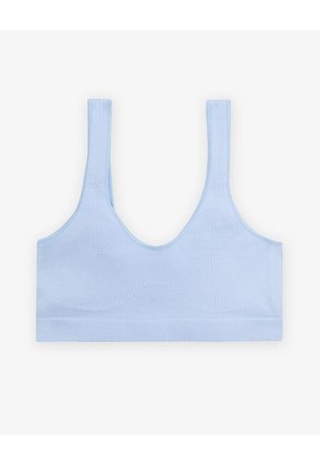 Top Soporte Medio Seamless Azul Mujer Azul