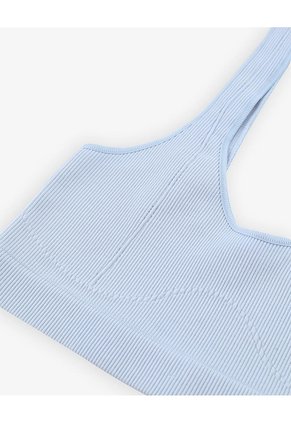 Top Soporte Medio Seamless Azul Mujer Azul