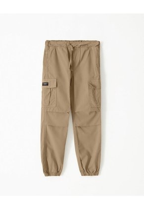 Jogger Regular Algodón Habano Niño Marron