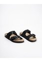 Sandalias Hebillas Negro Hombre Negro de Gef