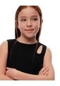 Camiseta Esqueleto Slim Rib Algodón Negra Niña Negro de Gef