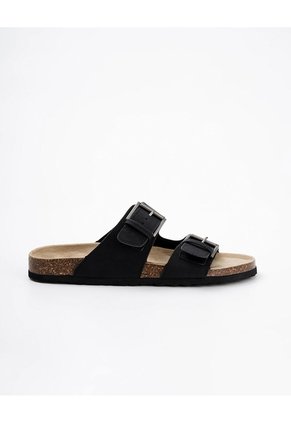 Sandalias Hebillas Negro Hombre Negro