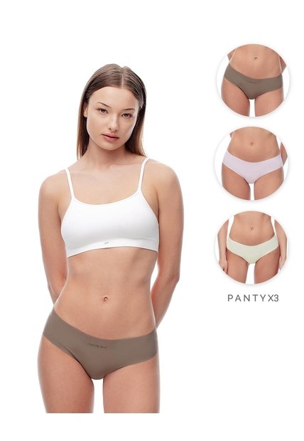 Panty Cachetero Tiro Medio Invisible X3unds Surtido Mujer Multicolor